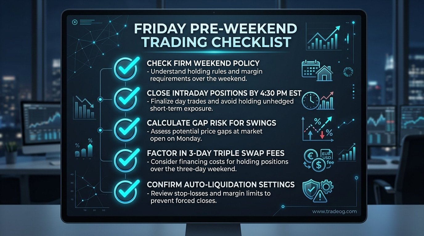 Friday Pre-Weekend Trading Checklist for Prop Firm Traders www.tradeog.com