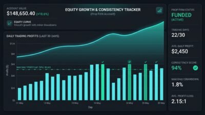 Prop Firm Consistency Rules Equity and Profit Tracker Dashboard