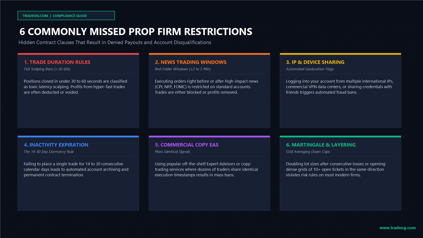 6 Commonly Missed Prop Firm Trading Restrictions That Traders Often Miss www.tradeog.com