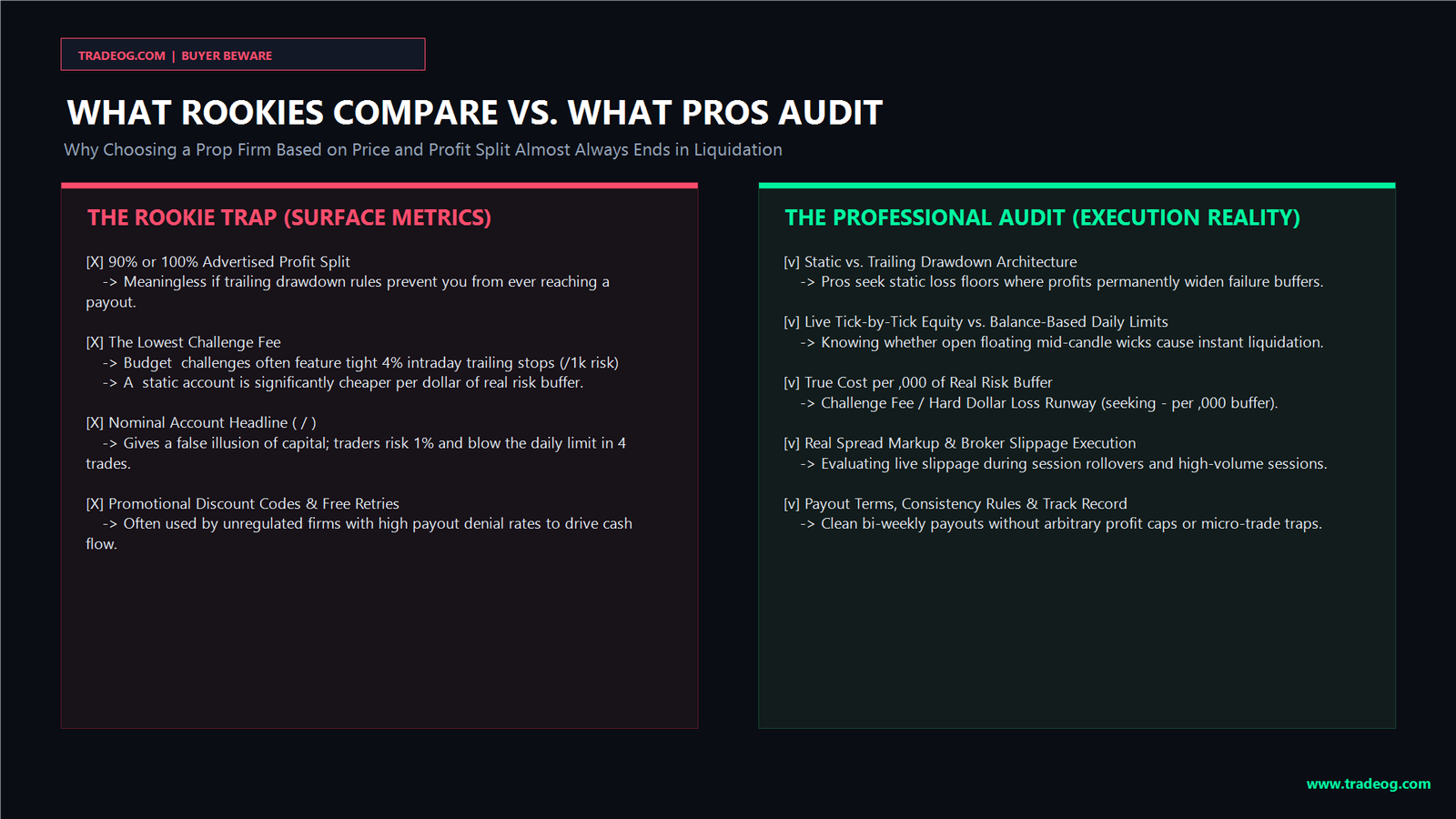 What Rookies Compare vs What Professional Funded Traders Audit www.tradeog.com