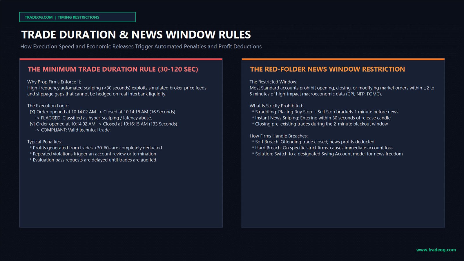Trade Duration and News Window Restrictions in Prop Firms www.tradeog.com