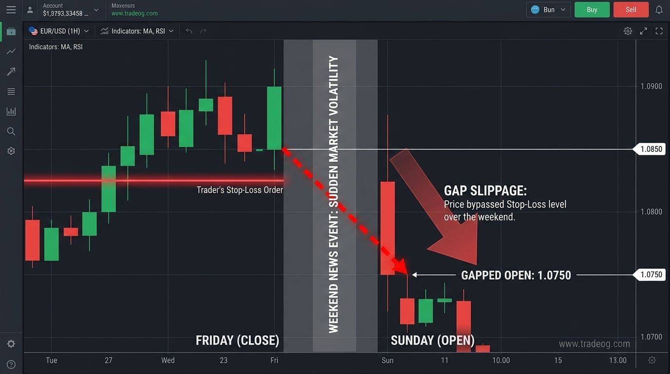 Weekend Gap Risk How Market Gaps Bypass Stop Losses www.tradeog.com