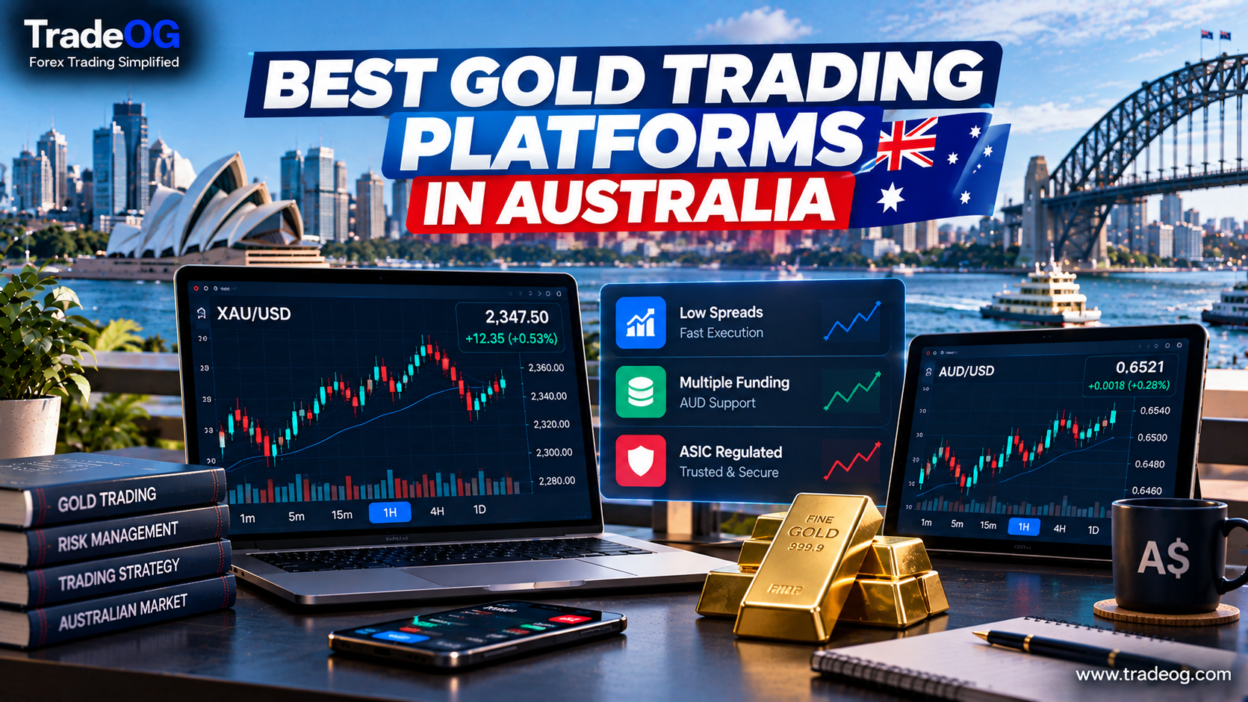 Best gold trading platforms in Australia comparing XAU/USD, AUD trading, ASIC regulation and gold CFD platforms