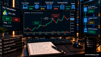 Broker server latency affecting short-term trading execution, slippage and XAUUSD price movement