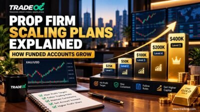 Can you withdraw profit before completing a prop firm scaling step showing payout and scaling rules