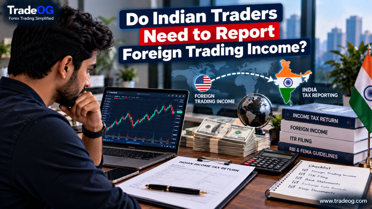 Do Indian traders need to report foreign trading income? Indian trader reviewing foreign income and tax reporting requirements