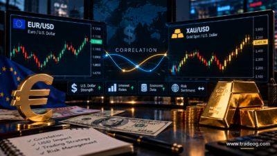 EUR/USD and XAU/USD gold correlation trading analysis for traders