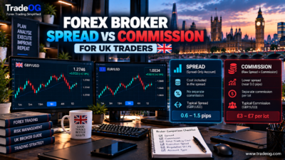 Forex broker spread vs commission for UK traders comparing spread-only and raw-spread accounts