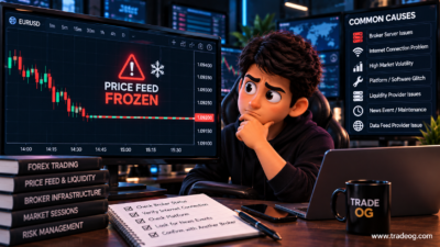 Forex price feed frozen temporarily showing broker server, internet, volatility, platform and liquidity issues