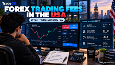 Forex trading fees in the USA showing spreads commissions overnight swaps and total trading costs