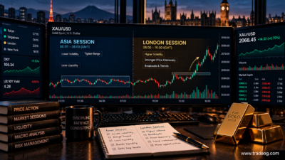 Gold price discovery changing between Asian and London sessions on a realistic XAU/USD trading desk