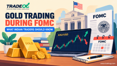 Gold trading during FOMC showing gold, XAU/USD chart, Federal Reserve and FOMC calendar