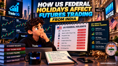 3D illustration showing how US federal holidays affect futures trading from India