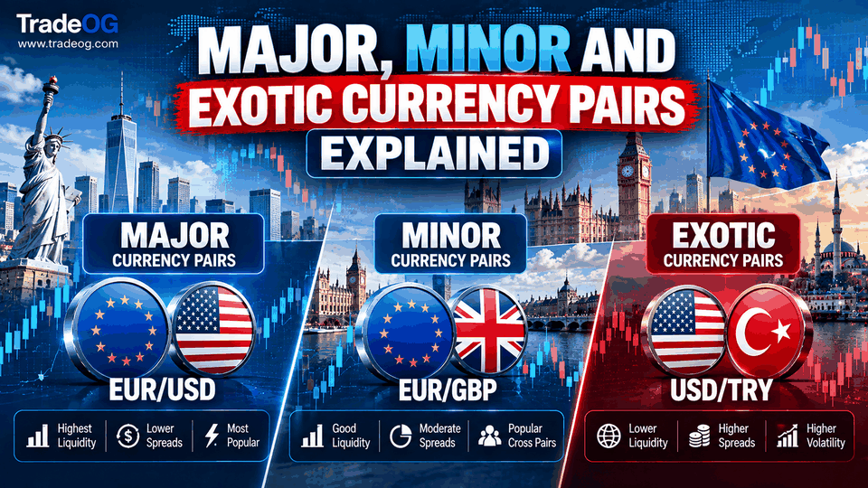Major, minor and exotic currency pairs explained for forex traders