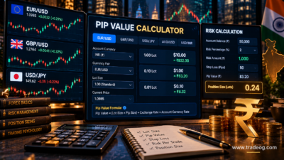 Pip value calculator and forex risk calculation for Indian traders using INR account currency
