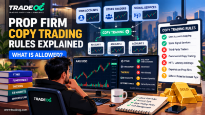 Prop firm copy trading rules explained with own accounts, third-party traders, signals and XAUUSD