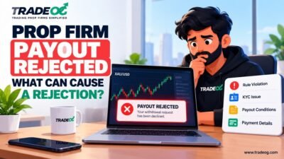 Prop firm payout rejected showing common payout rejection reasons