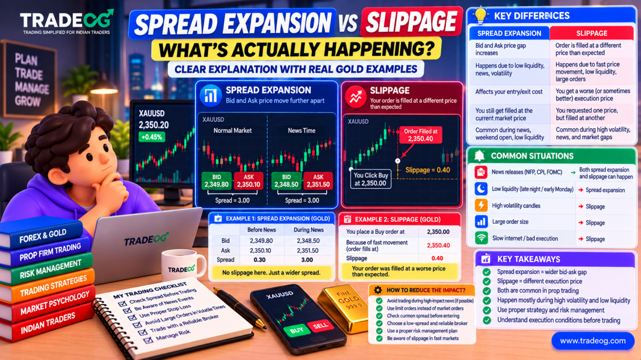 Prop firm slippage rules and account breach risk during volatile trading