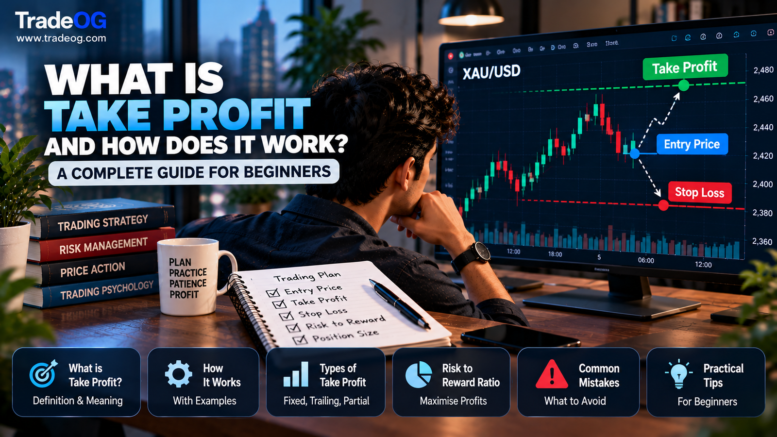 What is take profit in trading explained with entry stop loss and target levels