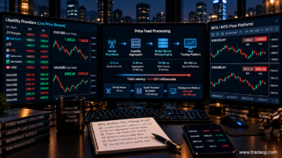 Forex quotes changing before a trading platform refreshes due to live liquidity feeds and latency