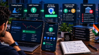 USDT trading payout arriving in Trust Wallet but delayed before reaching an Indian bank account