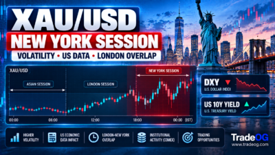 XAU/USD New York session behavior explained with US data, London overlap, DXY and Treasury yields